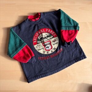 Vintage colorblock National Parks kids sweater size 3